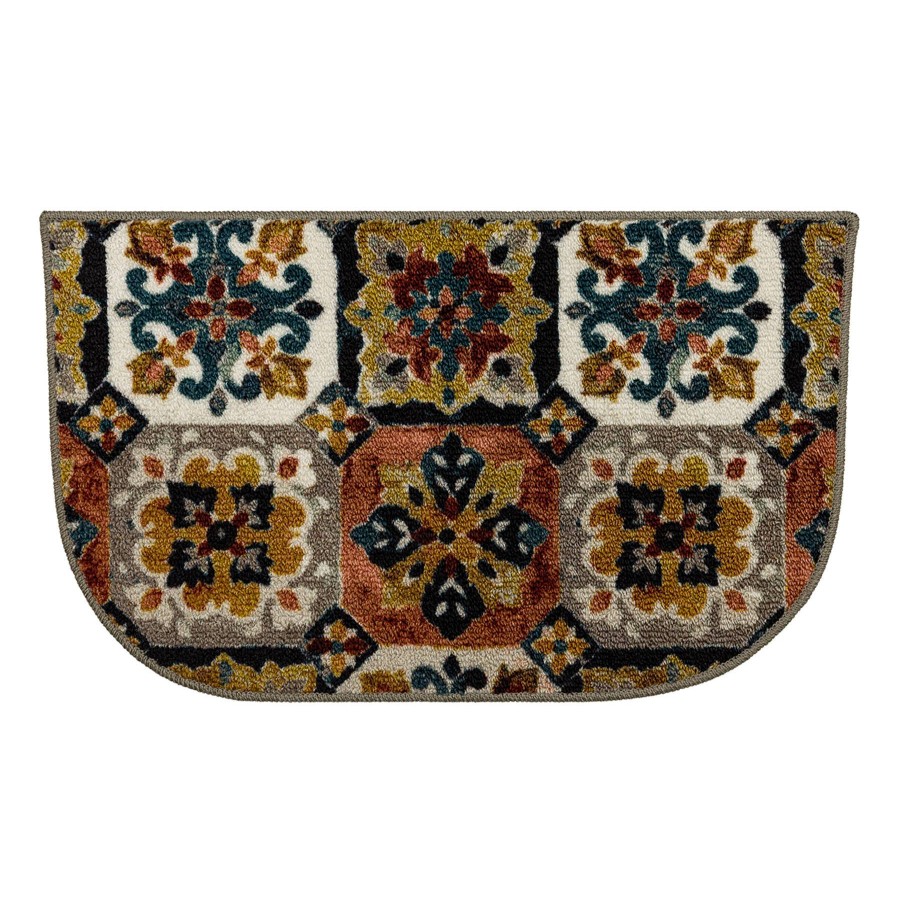 Rugs & Curtains * | Watercolor Tile Slice Kitchen Mat, 18 30 New Collections