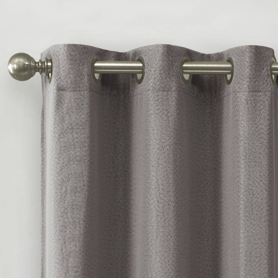 Rugs & Curtains * | 2-Pack Denver Grey Blackout Grommet Curtain Panels, 84 Premium Product