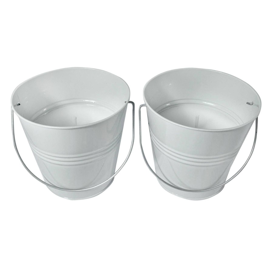 D Cor & Pillows * | 2-Pack Large Grey Bucket Citronella Candles, 8Oz Discounts