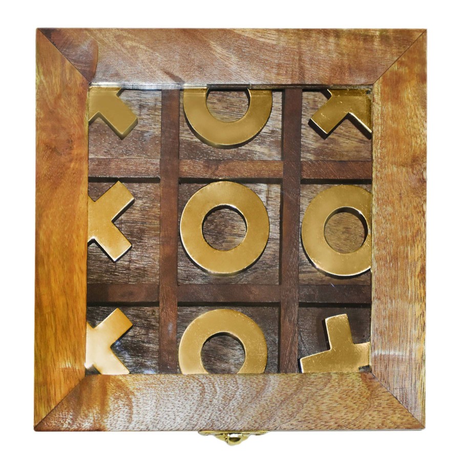 Home Accents * | Wooden Tic Tac Toe Game, 7 Classical Style