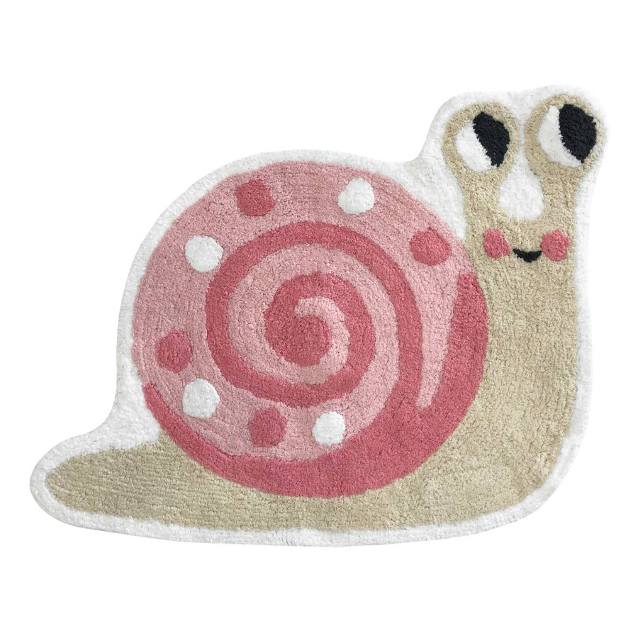 Rugs & Curtains * | Smiley Snail Bath Rug Discounts