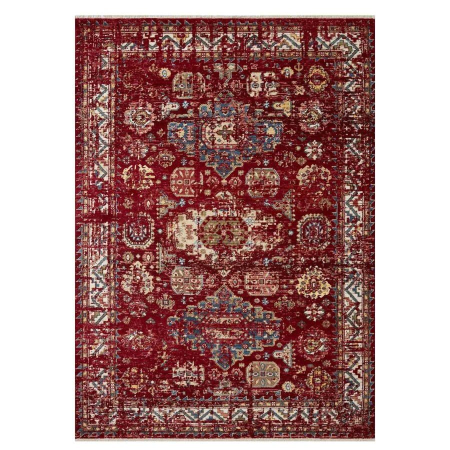 Rugs & Curtains * | (B708) Emery Red Medallion Accent Rug, 3 5 Classical Style