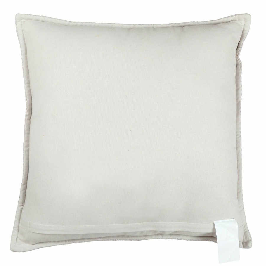 D Cor & Pillows * | Ty Pennington Ivory Yarn Textured Woven Pillow With Flange, 20 Lower Prices