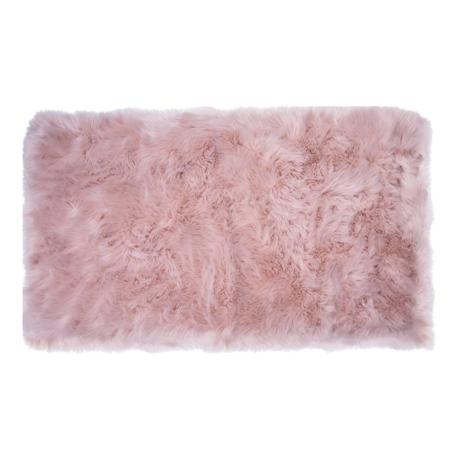 Rugs & Curtains * | Blush Faux Fur Accent Rug, 30 45 Classical Style