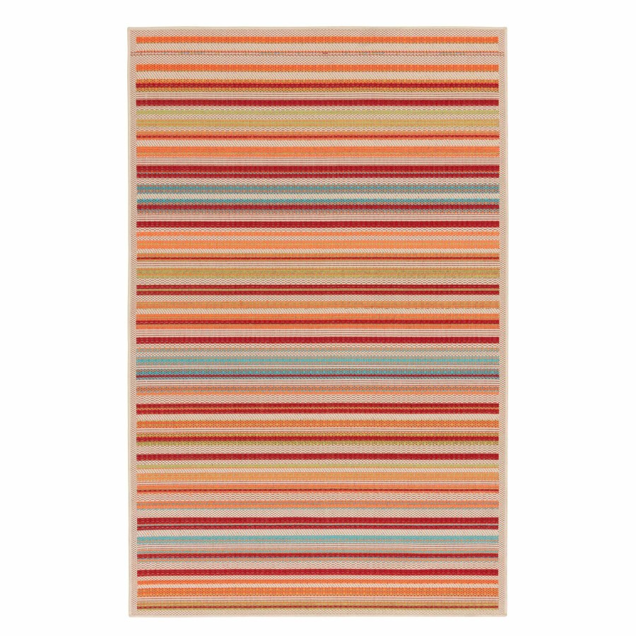 Rugs & Curtains * | (E309) Scope Multi-Colored Striped Woven Indoor & Outdoor Area Rug, 8 10 Reduction In Price