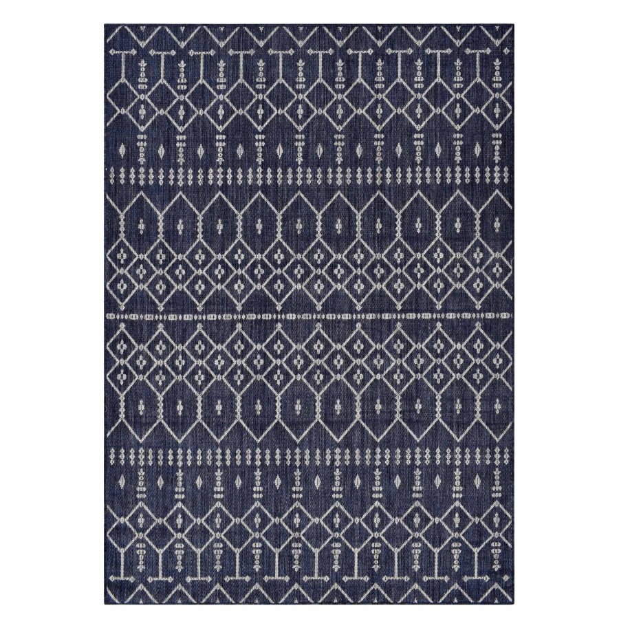 Rugs & Curtains * | (E307) Navy Collector Design Sisal Indoor & Outdoor Accent Rug, 3 5 Discount Store