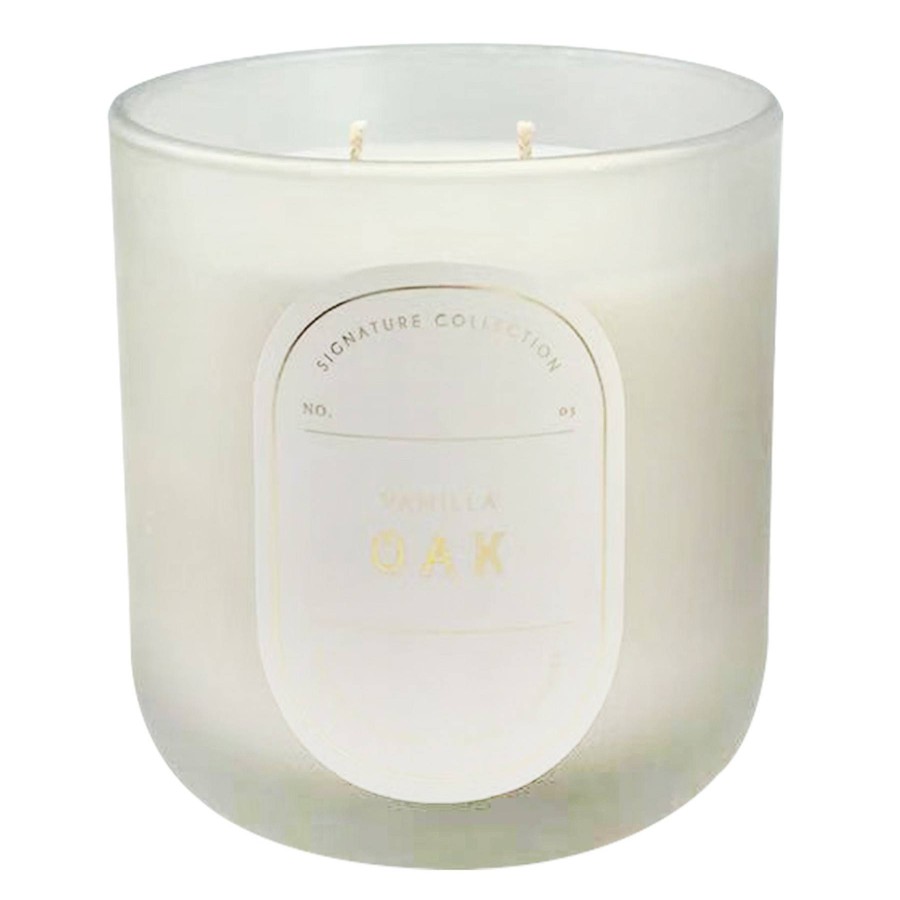 D Cor & Pillows * | 2-Wick Vanilla Oak Scented Jar Candle, 12.5Oz Delicate Design