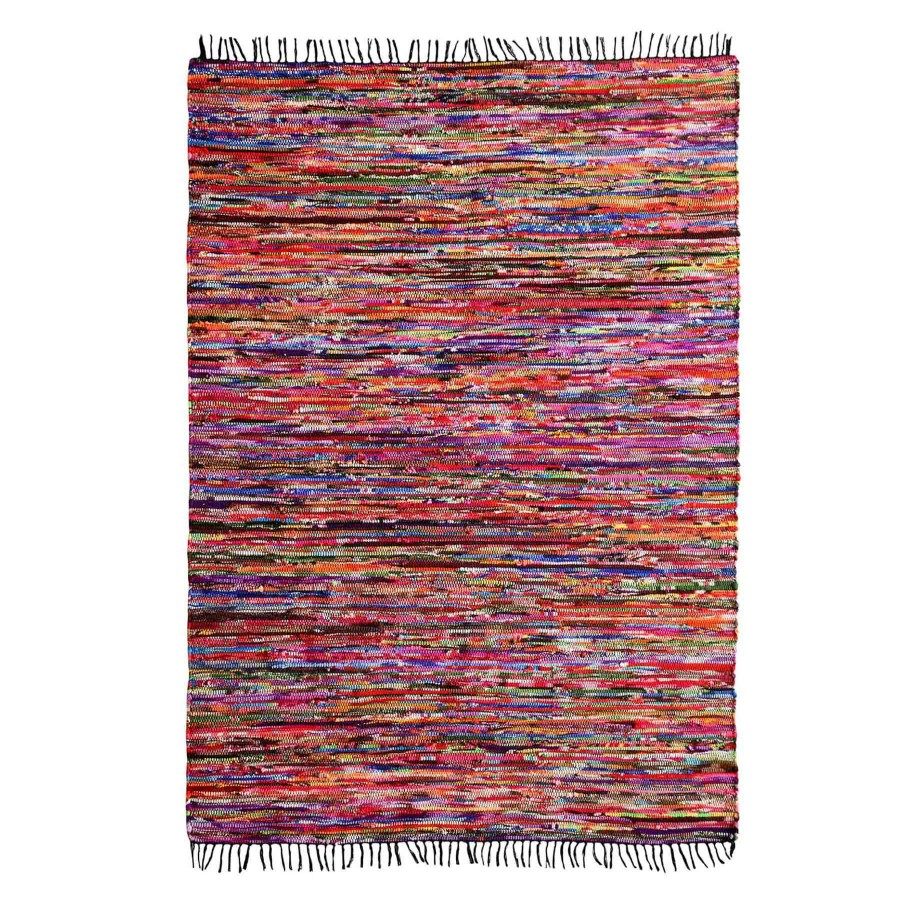 Rugs & Curtains * | (D410) Polar Chindi Fleece Multicolor Area Rug, 5 7 Quality Guarantee