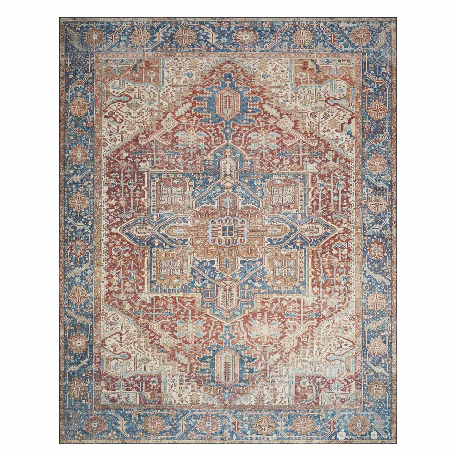 Rugs & Curtains * | (D573) Freya Multi Medallion Washable Area Rug, 8 10 Classical Style