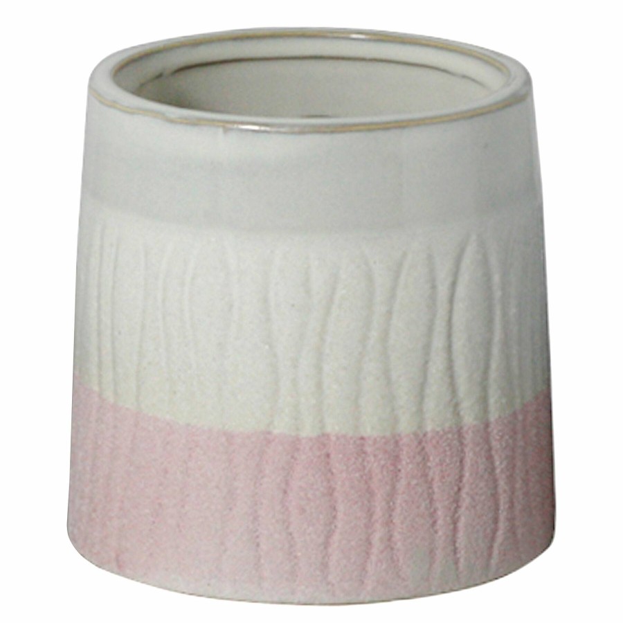 D Cor & Pillows * | Pink & White Glazed Ceramic Citronella Candle, 4 Outlet Sale