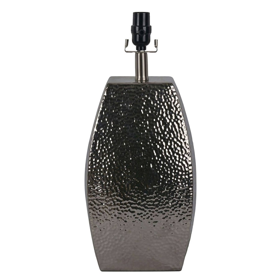 D Cor & Pillows * | 19In Hammered Silver Table Lamp At Discount Prices