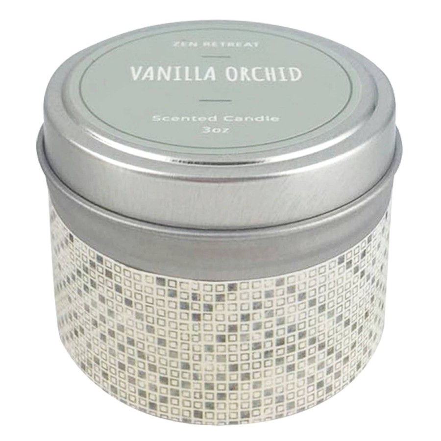 D Cor & Pillows * | Tracey Boyd Vanilla Orchid Scented Tin Jar Candle, 3Oz Reliable Quality