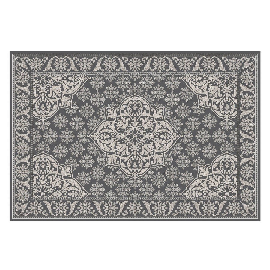 Rugs & Curtains * | (D503) Empress Grey Medallion Design Accent Rug, 2 4 At Reduced Price